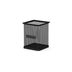 Erichkrause Compass Classic Portalapices Cuadrado 80Ã—80Ã—95mm - Elaborado en Acero Inoxidable - Color Negro