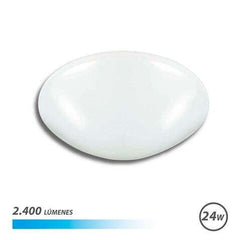 Elbat Lampara LED de Techo - Potencia: 24W - Lumenes: 2400 - Luz Fria: 6500K - Ac 175-265V - Diametro: 35cm - Angulo: 180Âº - 30.000 Horas - Color Blanco