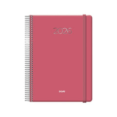 Dohe Denver Agenda Anual - Dia Pagina - Sabado y Domingo misma Pagina - Cierre con Goma Elastica - TamaÃ±o 15x21cm - Color Rosa