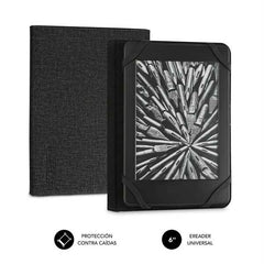 Subblim Funda Ereader 6" Resistente - Interior Aterciopelado - Plegado Comodo - Sujecion sin DaÃ±os - Color Negro