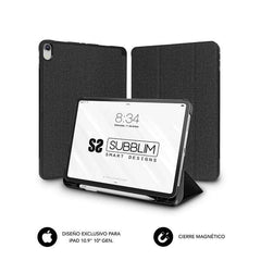 Subblim Funda Exclusiva para Ipad 10Âª Generacion de 10,9 Pulgadas - Shock Case - Bordes Reforzados - Carcasa Trasera Rigida - DiseÃ±o Ultraligero - Funcion Atril - Espacio para Apple Pencil - Cierre Magnetico - Color Negro