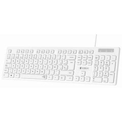 Subblim Teclado Business Slim Silencioso - 430 x 132 x 23 mm - Teclas Planas - Resistente a salpicaduras - DiseÃ±o delgado y completo - Conector USB Plug&Play - Color Blanco