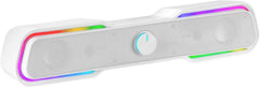 Mars Gaming Barra de Sonido Gaming 10W - Procesador de Sonido DSP - Iluminacion RGB - Conexion Jack + Bluetooth 5.0 - Color Blanco