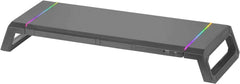 Mars Gaming Soporte Premium para Monitor MGS-ONE - Ajustable 3 TamaÃ±os - Iluminacion Chroma RGB - USB 2.0 - Cajon Almacenaje - Color Negro