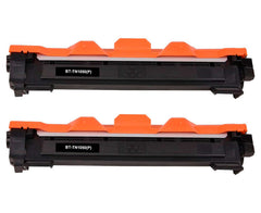 Pacote preto Brother TN1050 de 2 cartuchos de toner genéricos