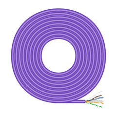 Aisens Bobina de Cable de Red RJ45LSZH Cat.6 UTP Rigido AWG23 CCA (Aleacion) - 500m - Color Violeta