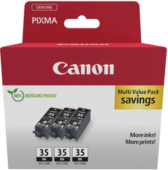 Canon PGI-35BK Multipack of 3 Original Black Ink Cartridges - 1509B028