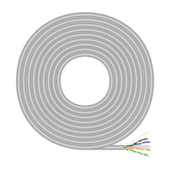 Aisens Bobina de Cable de Red Rj45 Cat.6 UTP Rigido AWG23 CCA (Aleacion) - 500m - Color Gris
