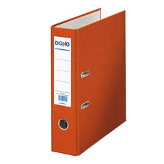 Dohe Archivador de Palanca TamaÃ±o Folio - Lomo Ancho 70mm - Ollao, Rado y Tarjetero en el Lomo - Carton Forrado con Polipropileno - Cantoneras Metalicas - Color Naranja