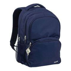 Milan Serie 1918 Mochila Escolar 25L - 3 Bolsillos Delanteros + 2 Bolsillos Laterales - Asas Regulables y Acolchadas - TamaÃ±o 46,5x30x17cm - Color Azul Oscuro
