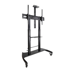 Tooq Ares Soporte de Suelo con Ruedas con Regulacion de Altura para Pantallas 60"-100" - Color Negro
