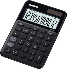 Casio MS-20UC Calculadora de Sobremesa PequeÃ±a - Pantalla LCD de 12 Digitos - Alimentacion Solar y Pilas - Color Negro