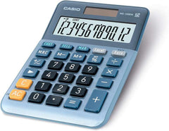 Casio MS-120EM Calculadora de Sobremesa PequeÃ±a - Pantalla LCD de 12 Digitos - Alimentacion Solar y Pilas - Color Azul