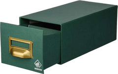 Mariola Fichero Carton Forrado en Geltex NÂº1 para 500 Fichas - Medidas 125x95x250mm - Resistente y Duradero - Color Verde