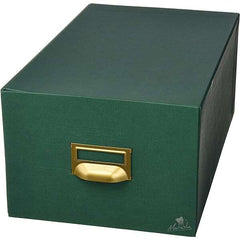 Mariola Fichero Carton Forrado en Geltex NÂº5 para 500 Fichas - Medidas 250x190x250mm - Resistente y Duradero - Color Verde