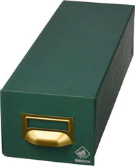 Mariola Fichero Carton Forrado en Geltex NÂº1 para 1000 Fichas - Medidas 125x95x350mm - Resistente y Duradero - Color Verde