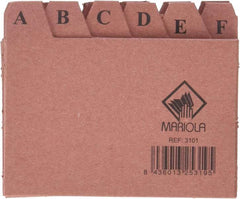 Mariola Indice A-Z NÂº1 para Fichero - Medidas 95x65mm - Color Marron