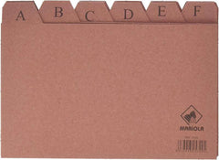 Mariola Indice A-Z NÂº4 para Fichero - Medidas 200x120mm - Color Marron