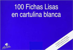 Mariola Pack de 100 Fichas Lisas NÂº4 para Fichero - Medidas 200x120mm - Color Blanco