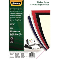 Fellowes Portadas de Carton Fellowes - TamaÃ±o A4 - Acabado en Simil Piel - Amplia Gama de Colores y Texturas - Fabricadas con Carton Reciclable