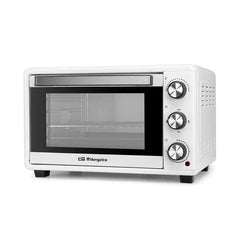Orbegozo HO 258 Horno Electrico Multifuncion - Capacidad 25L - Potencia 1500W - Selector de Temperatura 100Âºc a 230Âºc - Temporizador 60min - Puerta Abatible Doble Cristal