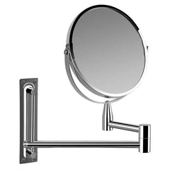 Orbegozo ESP 4000 Espejo Cosmetico Extensible - Doble Cara con Aumento X5 - Acabado Cromado - Soporte de Pared Incluido - Ã˜ 17cm de Diametro