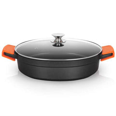Orbegozo CDB 1036 Cacerola Aluminio Fundido - Versatilidad y Seguridad en la Cocina - DiseÃ±o Ergonomico - Asas de Silicona - Antiadherente Pfoa - Apta para Todo Tipo de Fuegos