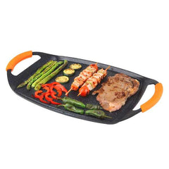 Orbegozo GDB 4700 Plancha Grill de Aluminio Forjado - Antiadherente de Piedra - Asas de Goma Extraibles - DiseÃ±o Ergonomico - Apto para Lavavajillas