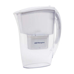Orbegozo JR 3025 Jarra Purificadora de Agua - Tres Cartuchos Filtrantes - Capacidad Total de 2.4 Litros - Indicador de Vida del Filtro - DiseÃ±o Ergonomico y Practico