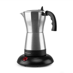 Orbegozo KFE 660 Cafetera Italiana Electrica Comparte Diversion con 6 Tazas de Cafe Caliente en Minutos Potencia 480W - Apagado Automatico - Tapadera con Ventana - Base de Toque Frio y Rotacion 360Âº
