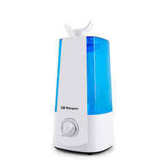 Orbegozo HU 2031 Humidificador Ultrasonico Vapor Frio - Regula Humedad - Purifica Aire - Cuida Piel - Doble Salida Ajustable - Auto-Apagado - Silencioso - Ideal para Espacios hasta 30MÂ²