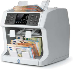 Safescan 2995-SX Contadora de Billetes - Procesamiento Avanzado de Efectivo - Clasificacion por Divisa, Estado y Falsificaciones - Funciones de Ahorro de Tiempo