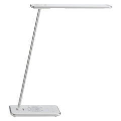 Unilux Lampara de Escritorio LED Jazz - Iluminacion LED de Bajo Consumo - DiseÃ±o Moderno y Elegante - Brazo Flexible para Ajustar la Luz - Color Gris Metalizado