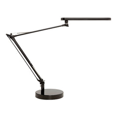Unilux Lampara de Escritorio LED Mamboled - Iluminacion LED de Bajo Consumo - DiseÃ±o Elegante y Moderno - Ajuste de Intensidad de Luz - Brazo Flexible para Dirigir la Luz - Color Negro