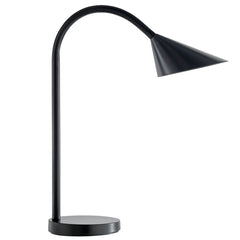 Unilux Lampara de Escritorio LED Sol - Iluminacion LED de Bajo Consumo - DiseÃ±o Elegante y Moderno - Brazo Flexible para Ajustar la Luz - Ideal para Espacios de Trabajo - Color Negro
