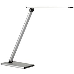 Unilux Lampara de Escritorio LED Terra - Iluminacion LED de Bajo Consumo - DiseÃ±o Moderno y Elegante - Brazo Flexible para Ajustar la Luz - Color Gris Metalizado