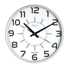 Unilux Reloj de Pared Maxi Pop Gris - DiseÃ±o Moderno y Llamativo - Gran TamaÃ±o para Facil Lectura - Color Gris