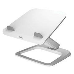 Fellowes Hana LT Elevador para Portatil hasta 19" - Sistema de Elevacion con Muelle a Gas - Giratorio 45Âº - Gestion de Cables - Color Blanco