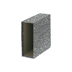 Dohe Funda de Archivador para TamaÃ±o Cuarto Natural - Carton Forrado con Papel Impreso - Color Gris Jaspeado