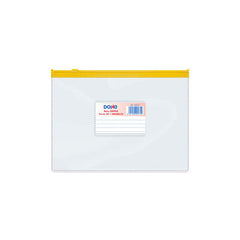 Dohe Bolsa Zipper Apaisada PVC Transparente 150 Micras - TamaÃ±o A5 - Apertura Superior - Cierre Zip Hermetico