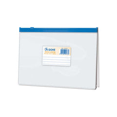 Dohe Bolsa Zipper Apaisada PVC Transparente 200 Micras - TamaÃ±o A5 - Apertura Superior - Cierre Zip Hermetico