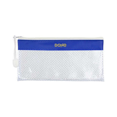 Dohe Bolsa Apaisada TamaÃ±o 22x11cm - Fabricada en PVC - Resistente al Agua - Ideal para Viajes - Cierre de Cremallera - Banda Color Azul