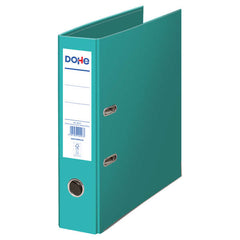 Dohe Ecofile Archivador de Palanca TamaÃ±o Folio 320x285mm - Carton Rigido Forrado - Ollao, Rado, Tarjetero Adhesivo - Cantonera Larga Metalica - Color Verde Claro