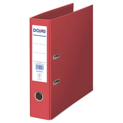 Dohe Ecofile Archivador de Palanca TamaÃ±o Folio 320x285mm - Carton Rigido Forrado - Ollao, Rado, Tarjetero Adhesivo - Cantonera Larga Metalica - Color Rojo
