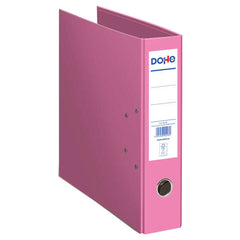 Dohe Ecofile Archivador de Palanca TamaÃ±o Folio 320x285mm - Carton Rigido Forrado - Ollao, Rado, Tarjetero Adhesivo - Cantonera Larga Metalica - Color Rosa