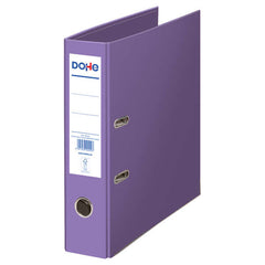 Dohe Ecofile Archivador de Palanca TamaÃ±o Folio 320x285mm - Carton Rigido Forrado - Ollao, Rado, Tarjetero Adhesivo - Cantonera Larga Metalica - Color Morado