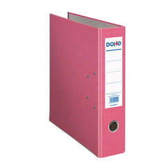 Dohe Archivador de Palanca TamaÃ±o Folio - Lomo Ancho 70mm - Ollao, Rado y Tarjetero en el Lomo - Carton Forrado con Polipropileno - Cantoneras Metalicas - Color Rosa