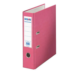 Dohe Archivador de Palanca TamaÃ±o A4 - Lomo Ancho 70mm - Ollao, Rado y Tarjetero en el Lomo - Carton Forrado con Polipropileno - Cantoneras Metalicas - Color Rosa