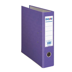 Dohe Archivador de Palanca TamaÃ±o A4 - Lomo Ancho 70mm - Ollao, Rado y Tarjetero en el Lomo - Carton Forrado con Polipropileno - Cantoneras Metalicas - Color Morado
