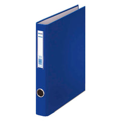Dohe Carpeta de 2 Anillas Mixtas 25mm - TamaÃ±o Folio - Medidas 285x350x45mm - Ollao y Tarjetero en Lomo - Carton Forrado con Polipropileno - Color Azul